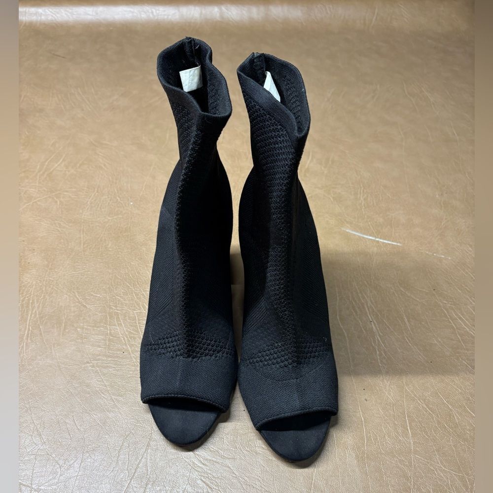 Women’s open toe black boots